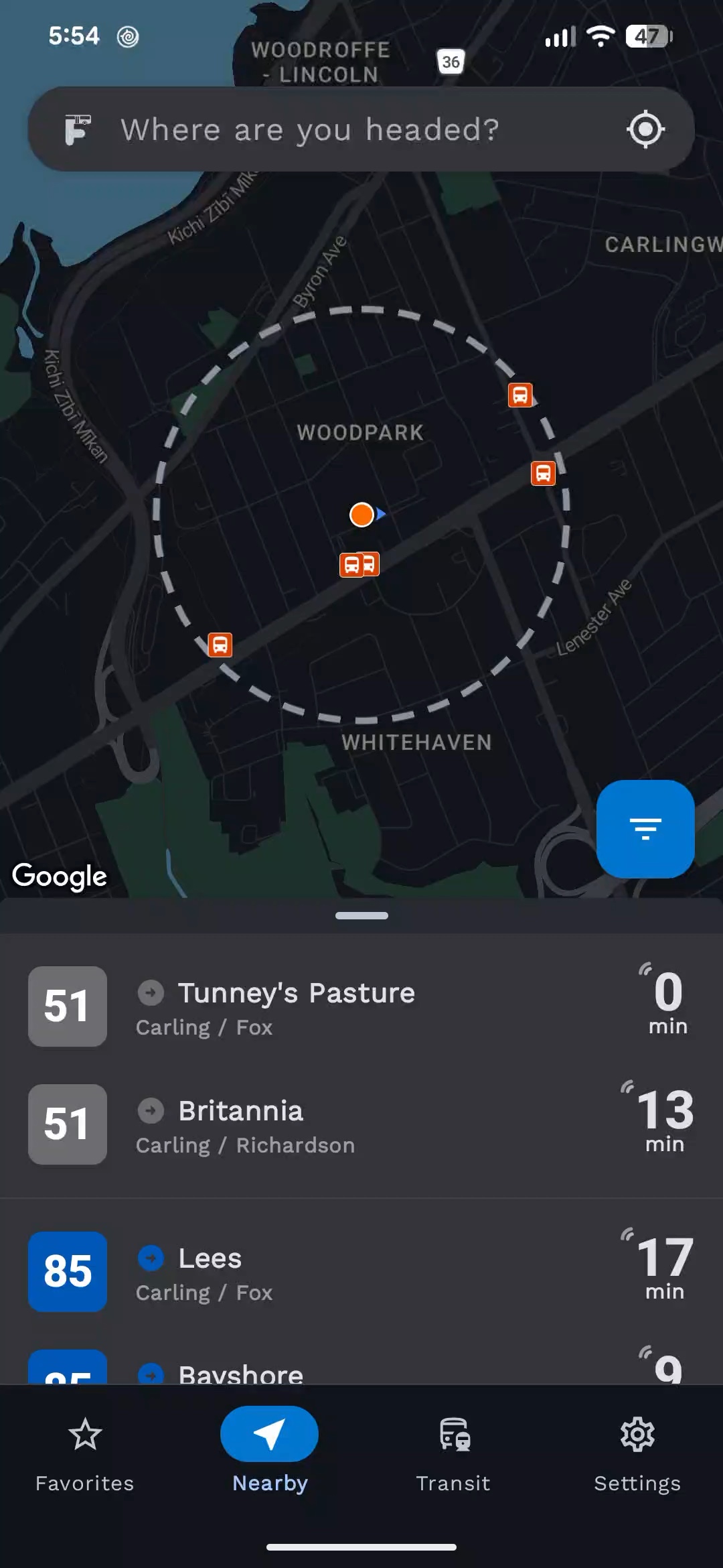 Preview Any Stop on the Map